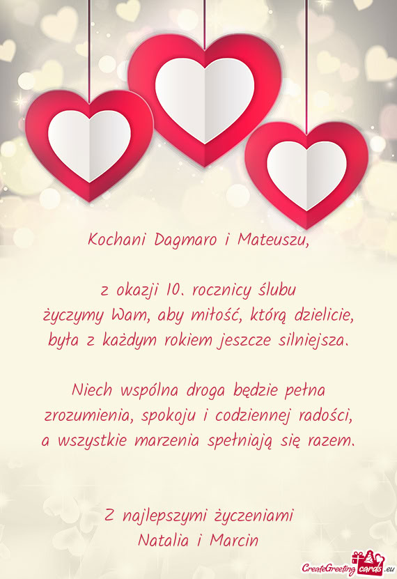 Kochani Dagmaro i Mateuszu