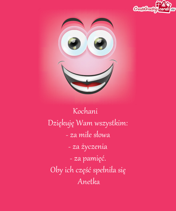 Kochani 😘 Dziękuję Wam wszystkim