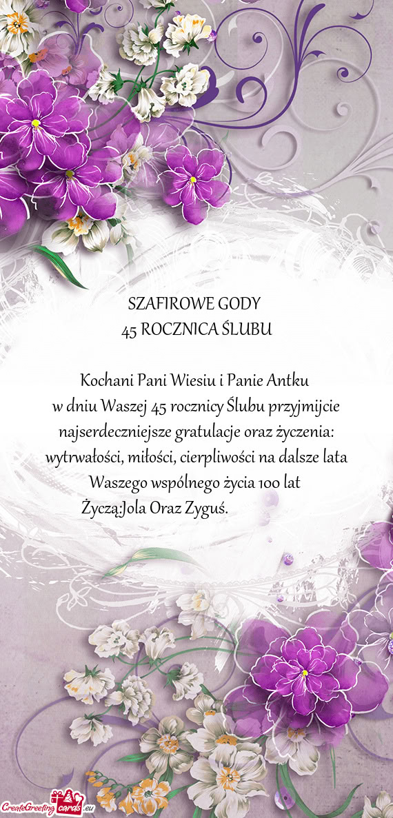 Kochani Pani Wiesiu i Panie Antku