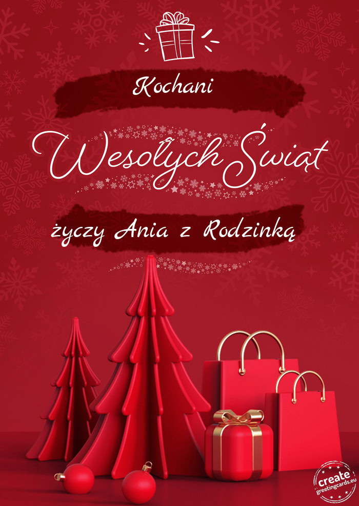 Kochani Wesołych Świąt Ania z Rodzinką