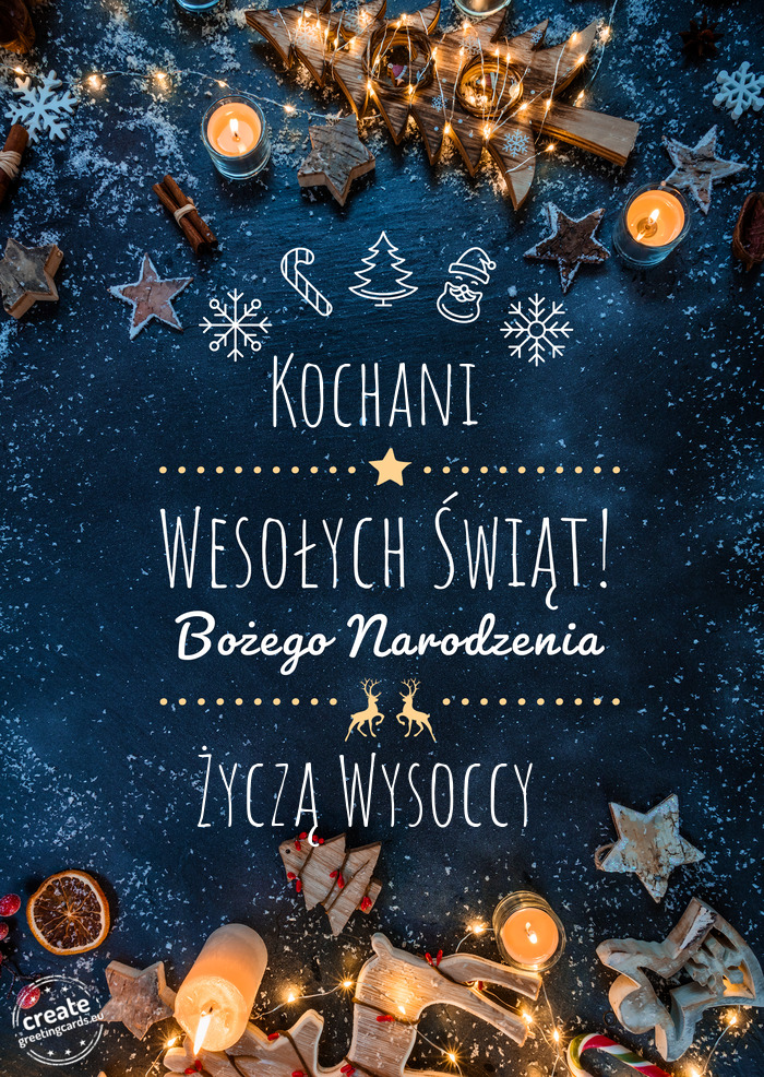 Kochani Wesołych Świąt Życzą Wysoccy