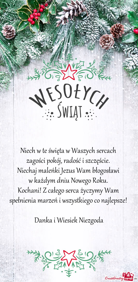 Kochani! Z całego serca życzymy Wam spełnienia marzeń i wszystkiego co najlepsze!  Danka