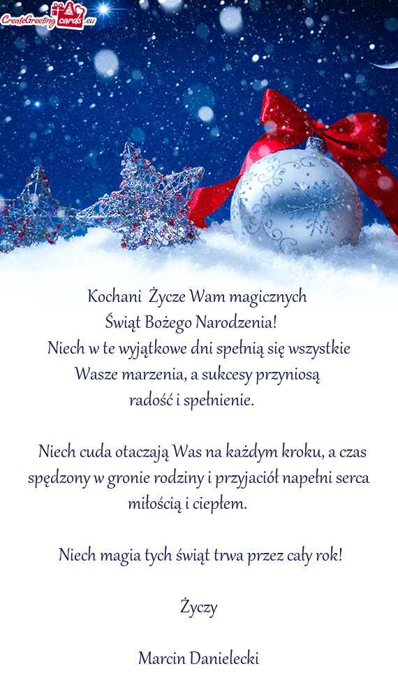 Kochani Życze Wam magicznych