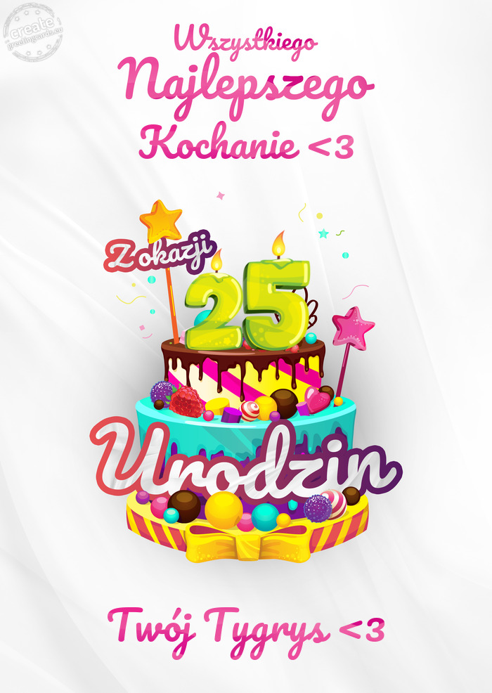 Kochanie <3, Wszystkiego najlepszego z okazji 25 urodzin Twój Tygrys <3