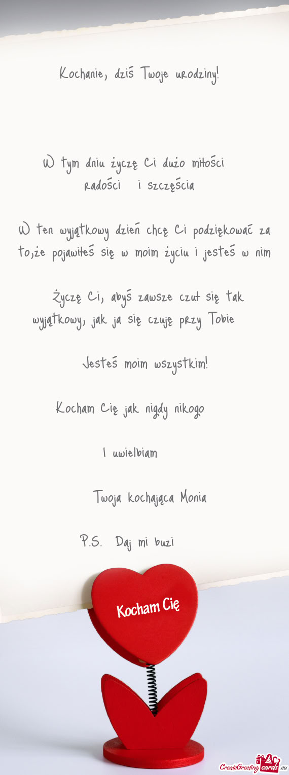 Kochanie, dziś Twoje urodziny!😘