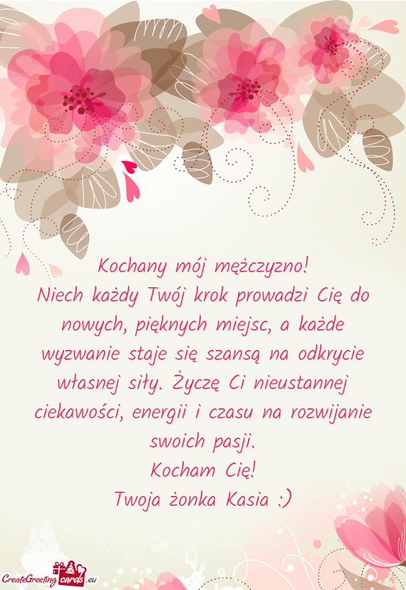 Kochany mój mężczyzno