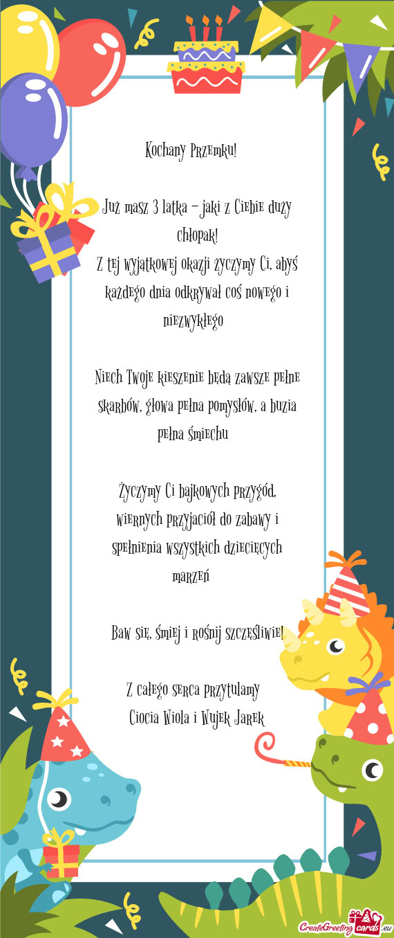 Kochany Przemku! 🎂🎈