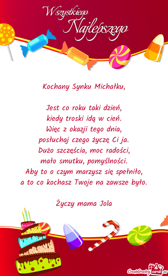 Kochany Synku Michałku