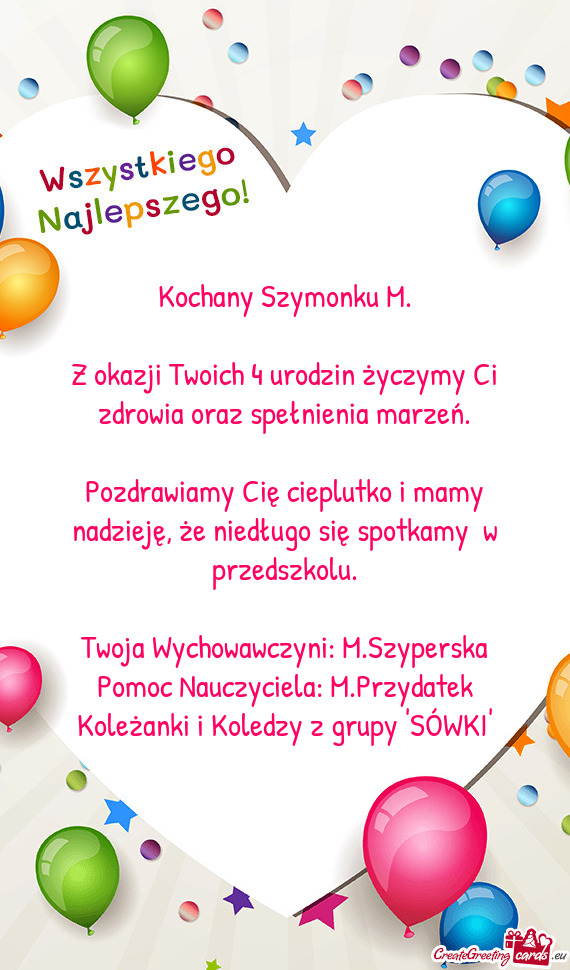 Kochany Szymonku M