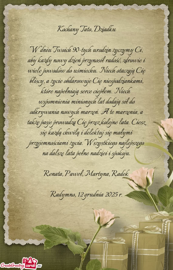 Kochany Tato, Dziadku