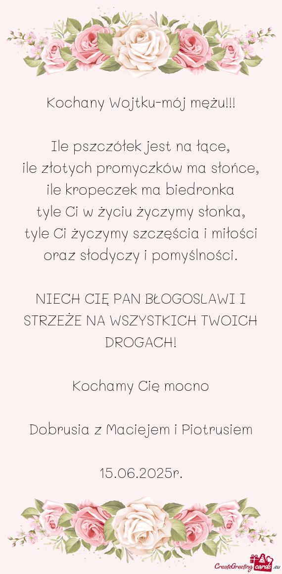 Kochany Wojtku-mój mężu