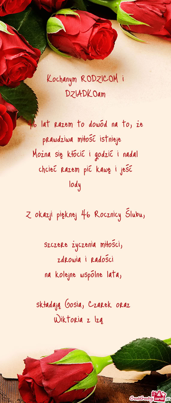 Kochanym RODZICOM i DZIADKOam