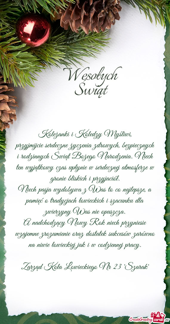 Koleżanki i Koledzy Myśliwi