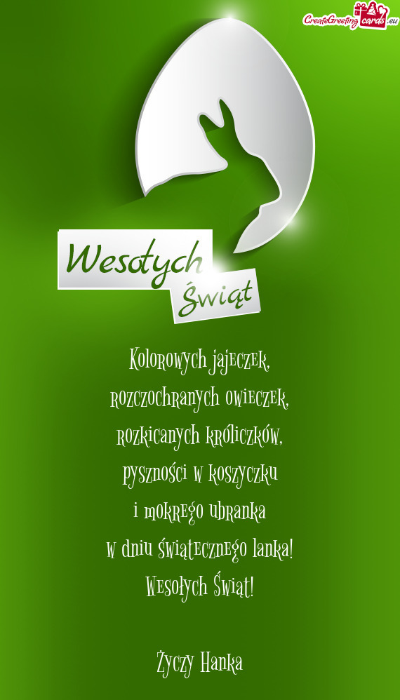 Kolorowych jajeczek,  rozczochranych owieczek,  rozkicanych króliczków,