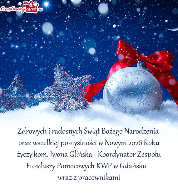 Kom. Iwona Glińska - Koordynator Zespołu Funduszy Pomocowych KWP w Gdańsku