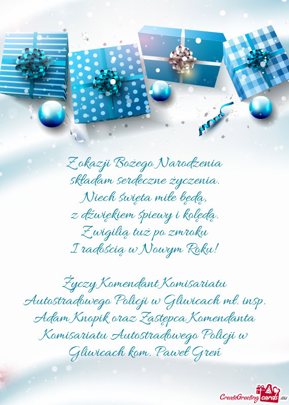 Komendant Komisariatu Autostradowego Policji w Gliwicach mł. insp. Adam Knopik oraz Zastępc