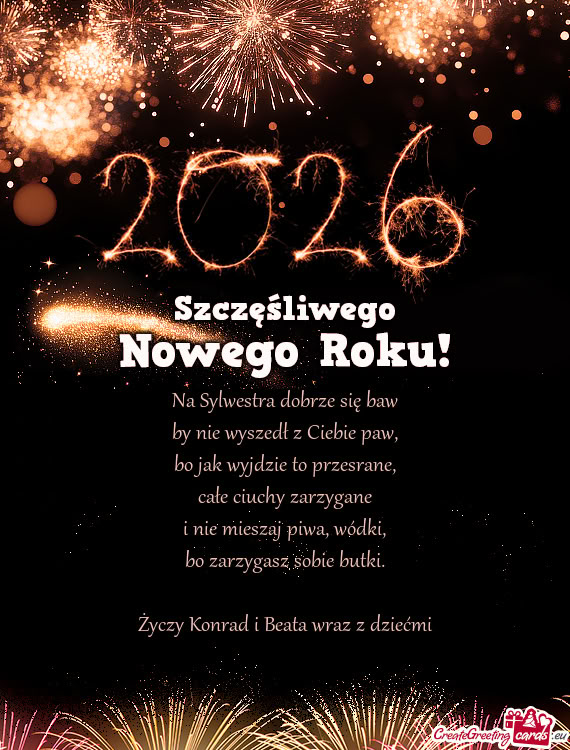 Konrad i Beata wraz z dziećmi