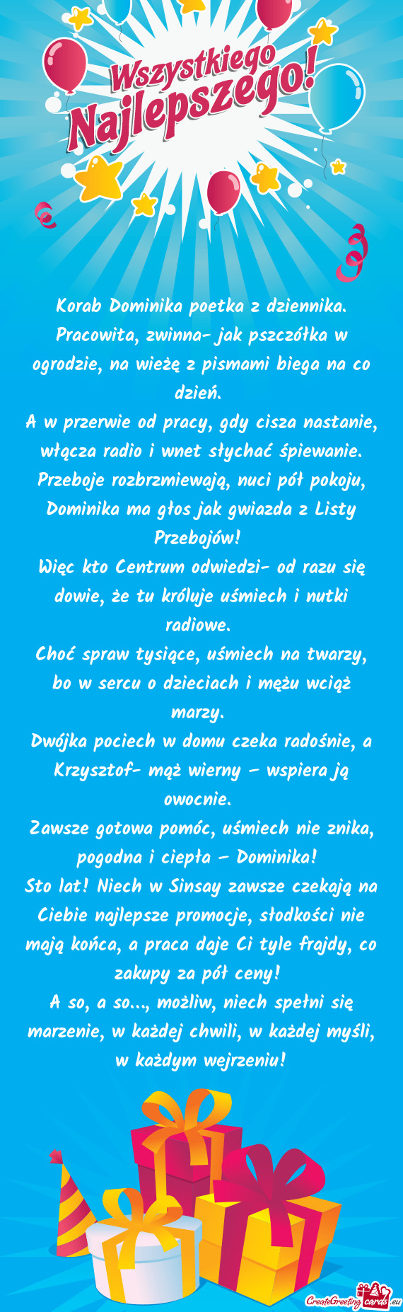 Korab Dominika poetka z dziennika