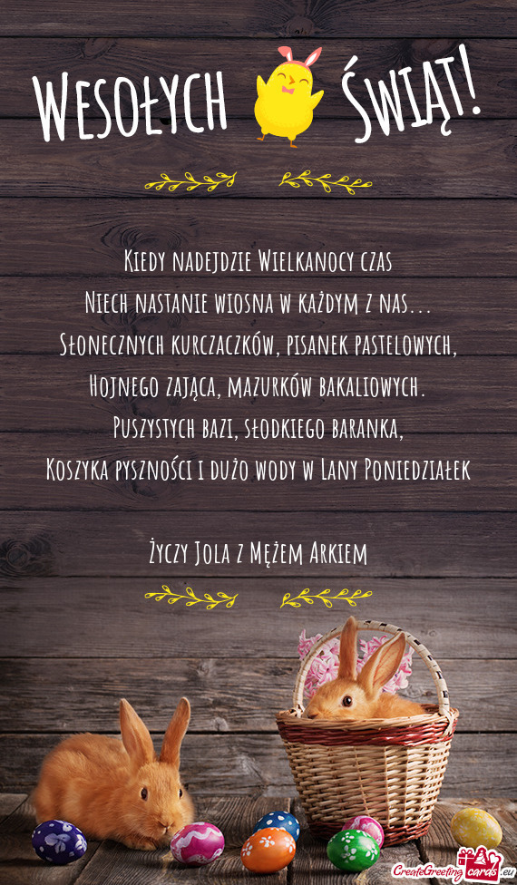 Koszyka pyszności i dużo wody w Lany Poniedziałek