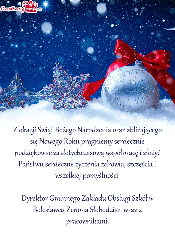 ?kować za dotychczasową współpracę i złożyć Państwu serdeczne życzenia zdrowia, szczęści