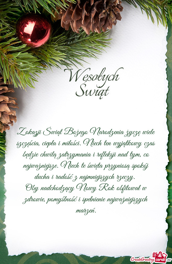 Kowy czas będzie chwilą zatrzymania i refleksji nad tym, co najważniejsze. Niech te święta przy