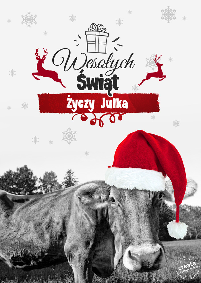 Krowa - Wesołych Świąt Julka