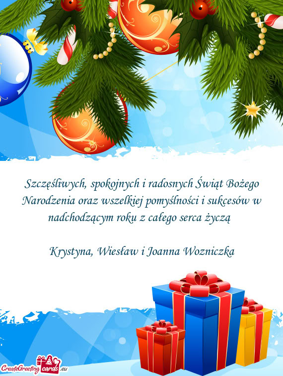 Krystyna, Wiesław i Joanna Wozniczka