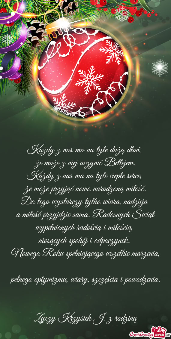 Krzysiek J. z rodziną