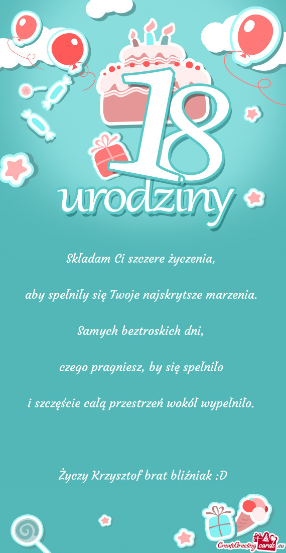 Krzysztof brat bliźniak :D