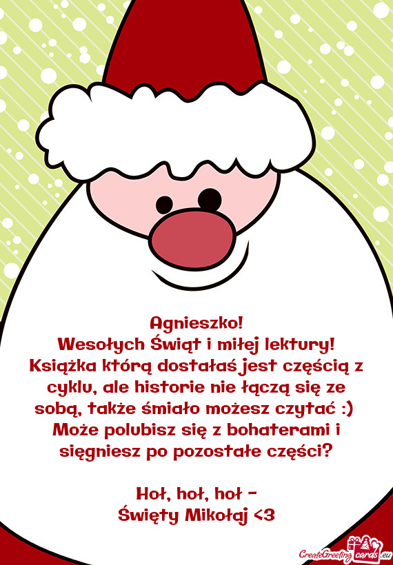 Książka którą dostałaś jest częścią z cyklu, ale historie nie łączą się ze sobą, takż