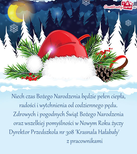 Ktor Przedszkola nr 308 "Krasnala Hałabały"         z pracownikami