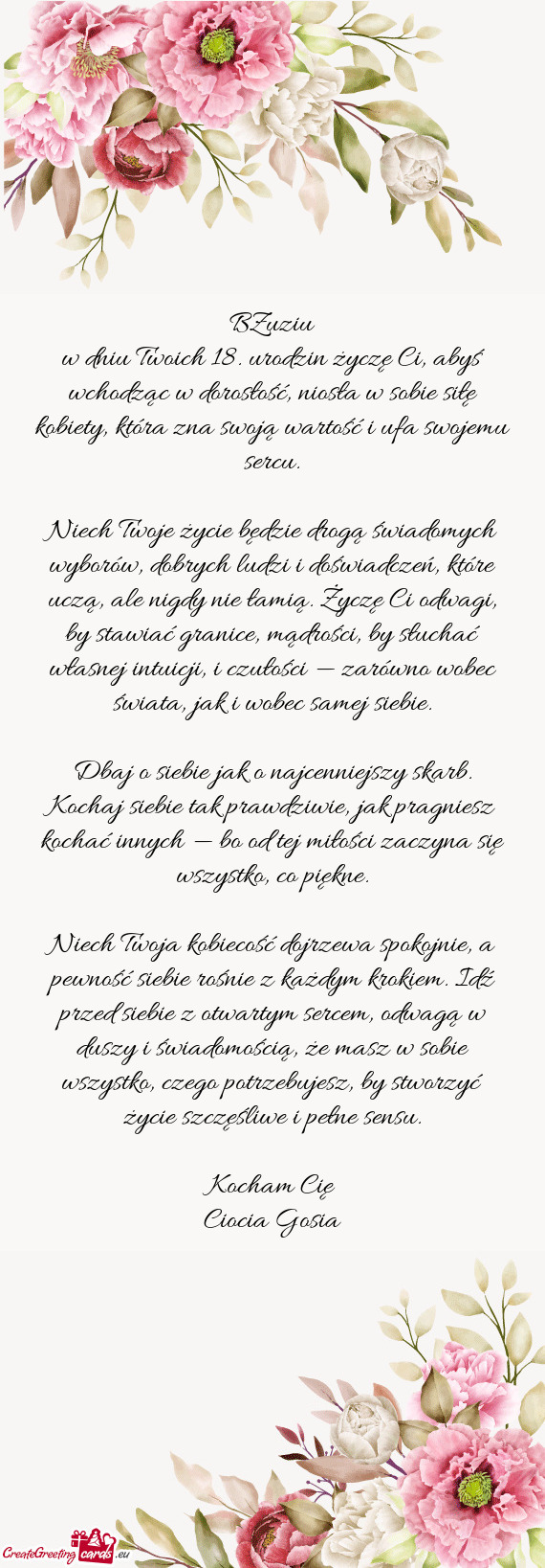 Która zna swoją wartość i ufa swojemu sercu