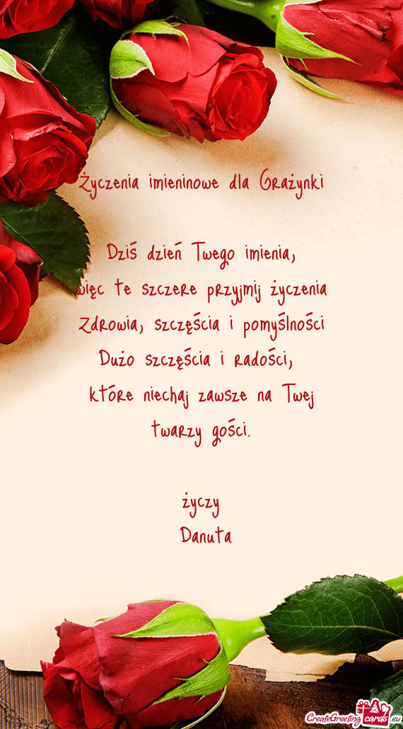 Które niechaj zawsze na Twej twarzy gości