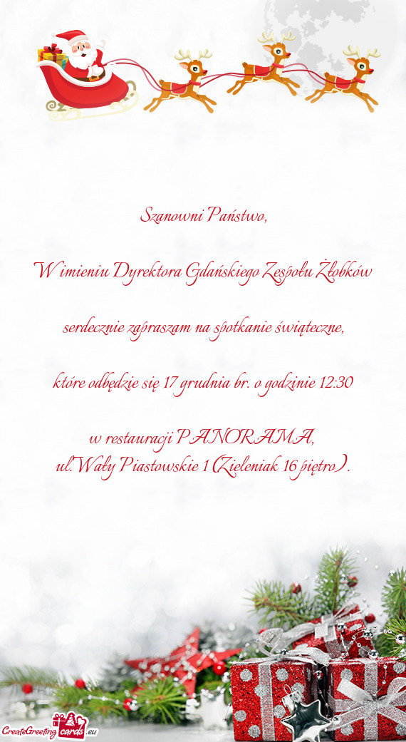 Które odbędzie się 17 grudnia br. o godzinie 12:30