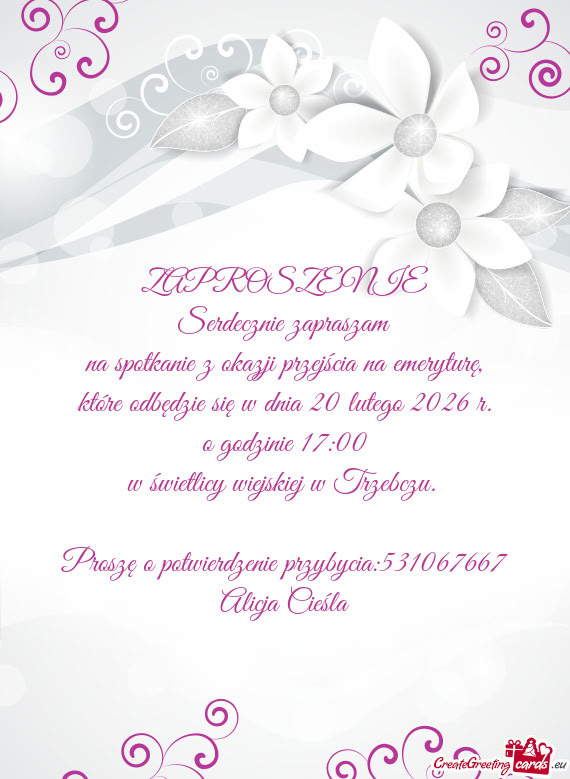 Które odbędzie się w dnia 20 lutego 2026 r