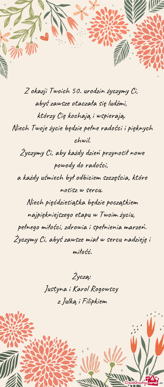 Którzy Cię kochają i wspierają