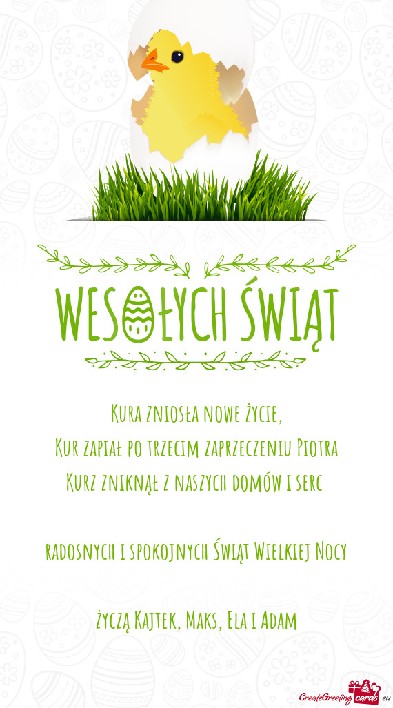 Kura zniosła nowe życie