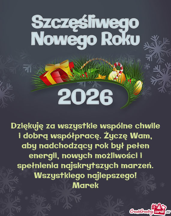Ł pełen energii, nowych możliwości i spełnienia najskrytszych marzeń. Wszystkiego najlepszego