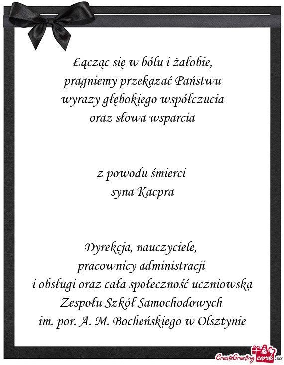 Łącząc się w bólu i żałobie