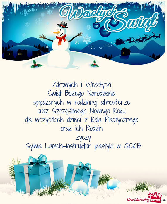 Lamch-instruktor plastyki w GCKiB