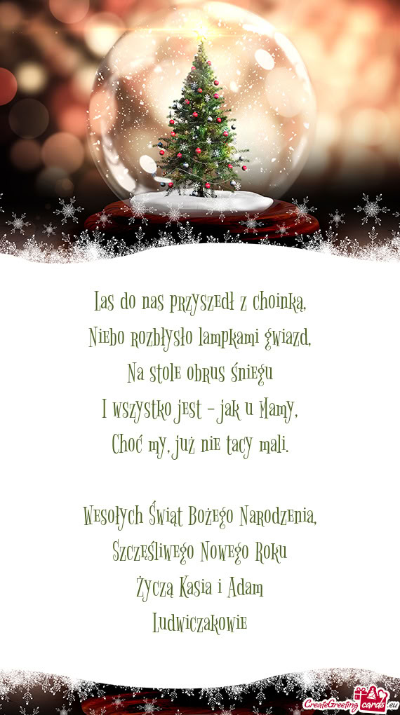 Las do nas przyszedł z choinką