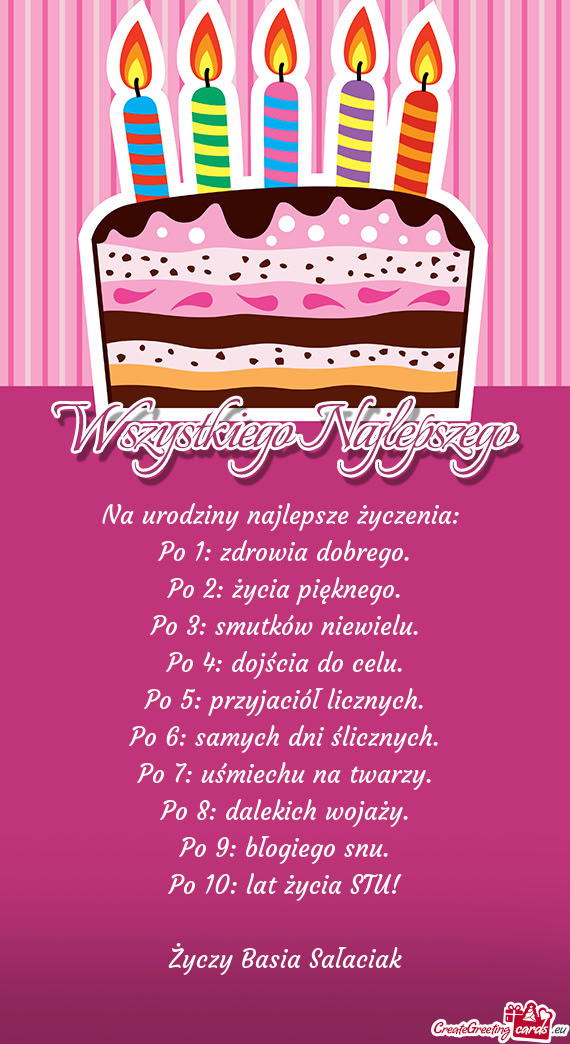 Lat życia STU! Basia Sałaciak