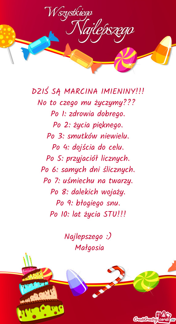 Lat życia STU!!! Najlepszego