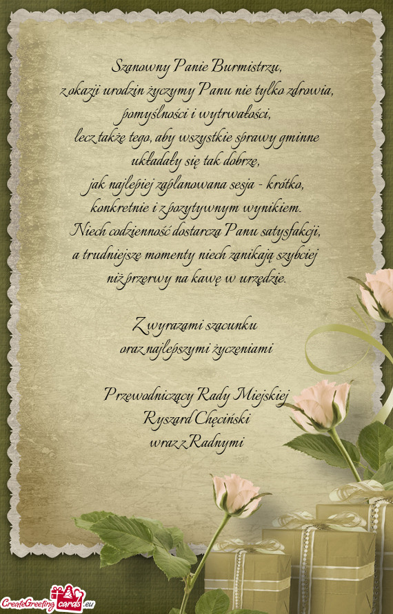 Lecz także tego, aby wszystkie sprawy gminne układały się tak dobrze