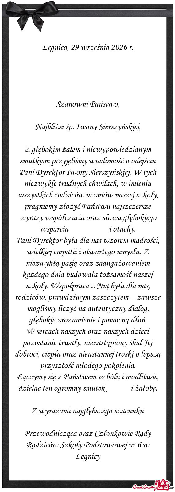 Legnica, 29 września 2026 r