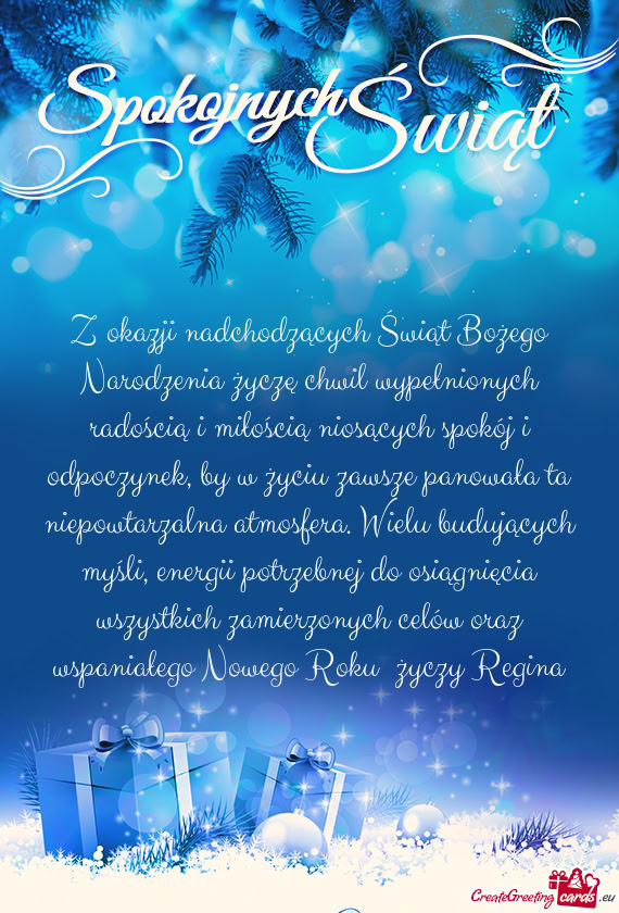 Łego Nowego Roku Regina