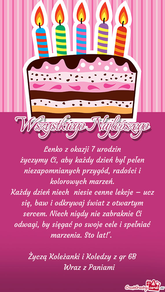 Lenko z okazji 7 urodzin