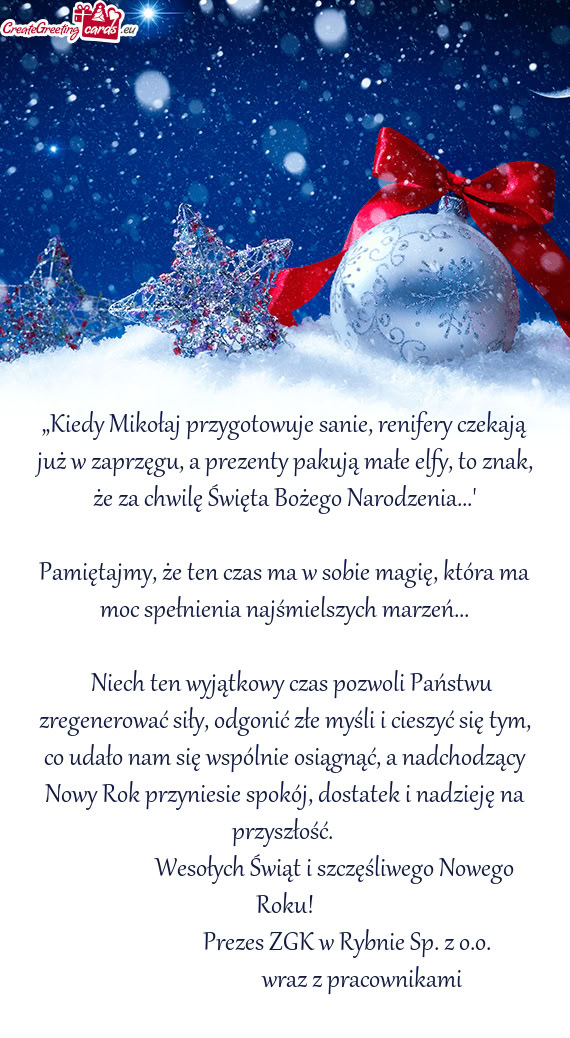 Lfy, to znak, że za chwilę Święta Bożego Narodzenia...”