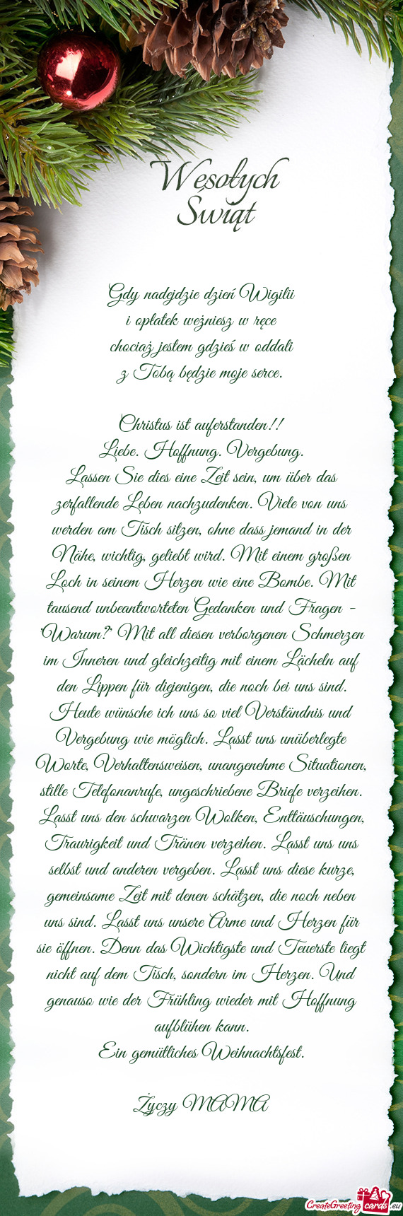 Liebe. Hoffnung. Vergebung