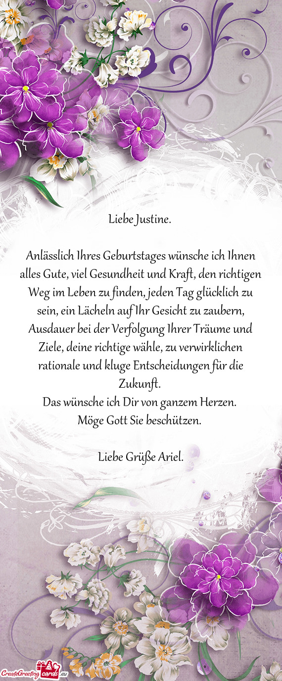 Liebe Justine